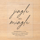 "Christmas Tree Christmas Party | Festive Holiday Acryleinladungen (Vorderseite)