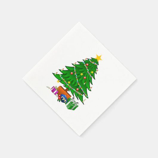 Christmas Tree Cocktail Napkin Serviette (Ecke)