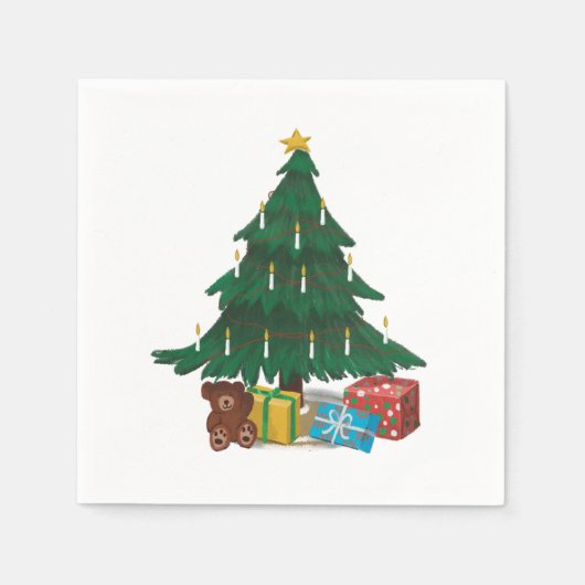 Christmas Tree Cocktail Napkins Serviette (Vorderseite)