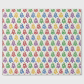 Christmas Tree Colourful Xmas Geschenkpapier (Flach)