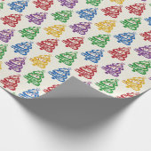 Christmas Tree Colourful Xmas Geschenkpapier (Ecke)