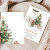 Christmas Tree Cosy Friendsmas Party Einladung