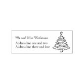 Christmas Tree Custom Return Address Gummistempel (Stempel)