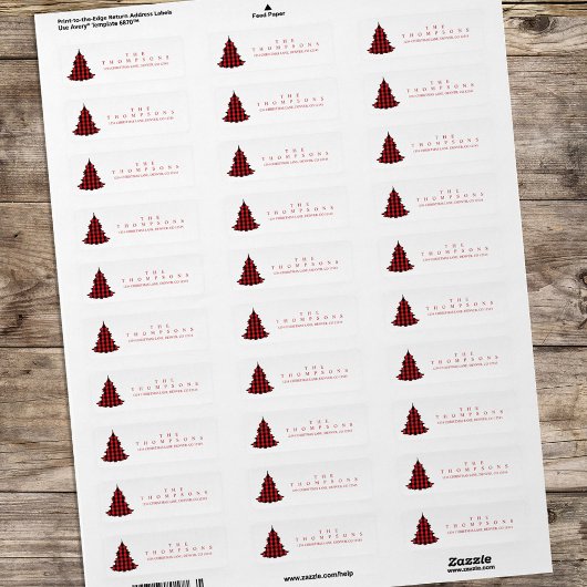 Christmas Tree Cute Buffalo Plaid Simple 