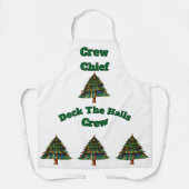 Christmas Tree Deck the Halls Crew Chief Schürze (Vorderseite)