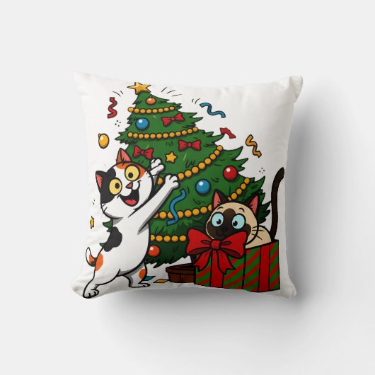 Christmas Tree Decorating Kissen (Vorderseite)