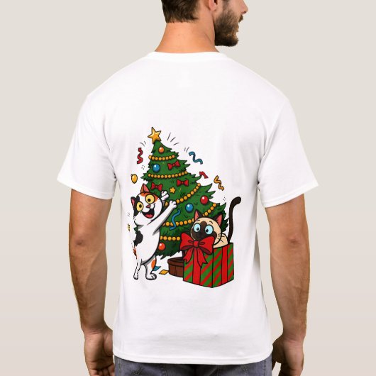 Christmas Tree Decorating T-Shirt (Rückseite)