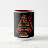 Christmas Tree Design Made of Fire Trucks  Tasse (Zentrum)