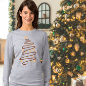 Christmas Tree Doodle Art Long Sleeve T - Shirt