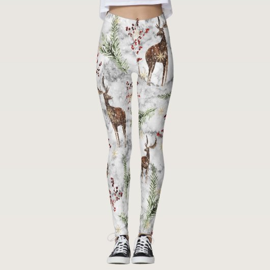 Christmas Tree Dot Art Leggings (Vorderseite)