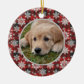 Christmas Tree Editable Pet Photo Decoration Keramik Ornament (Vorne)