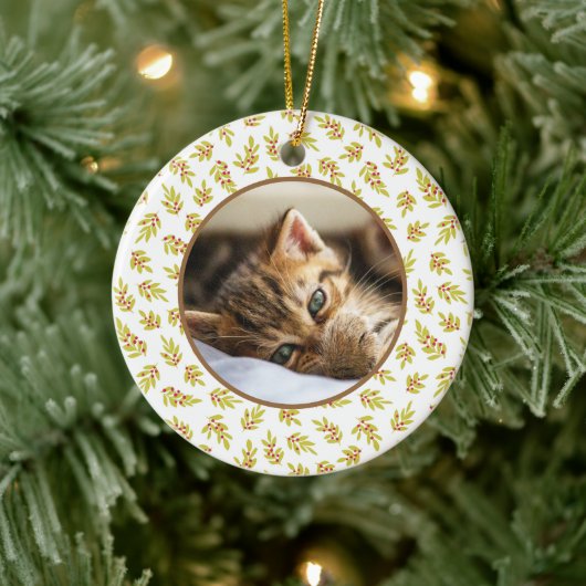 Christmas Tree Editable Pet Photo Decoration Keramik Ornament (Baum)