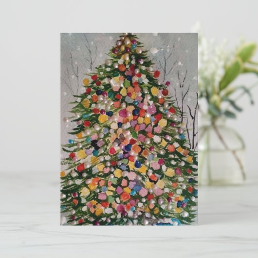 CHRISTMAS TREE EINLADUNG (Stehend Vorderseite)