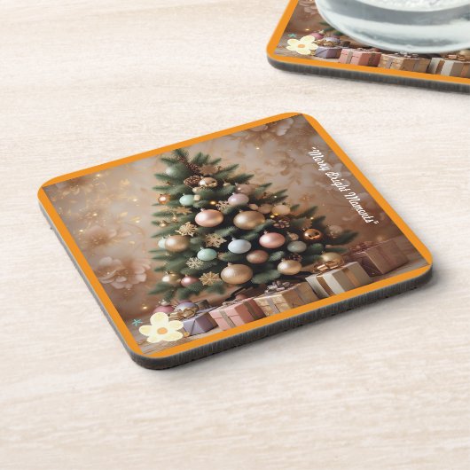 "Christmas Tree Elegance" Getränkeuntersetzer (Linke Seite)