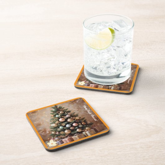 "Christmas Tree Elegance" Getränkeuntersetzer (Rechte Seite)