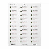 Christmas Tree Elegant Simple Return Address (Vorne)