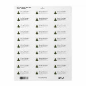 Christmas Tree Elegant Simple Return Address (Vorne)