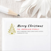 Christmas Tree Elegant Simple Return Address (Insitu)