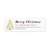 Christmas Tree Elegant Simple Return Address (Vorne)