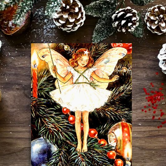 Christmas Tree Fairy Feiertagskarte