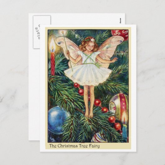 Christmas Tree Fairy Feiertagspostkarte (Vorne/Hinten)