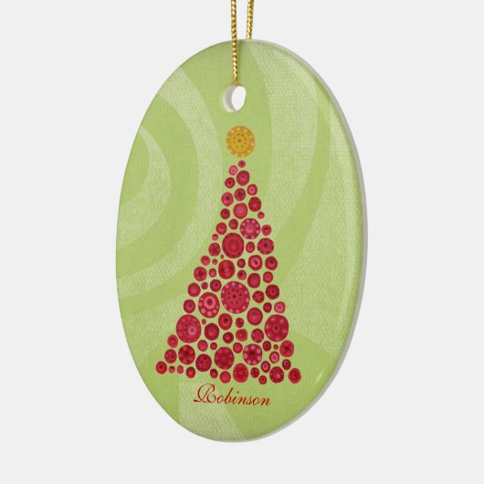 Christmas Tree Family Name Ornament Keepsake (Links)