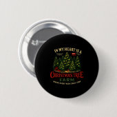Christmas Tree Farm In My Heart Holiday Forest Gif Button (Vorne & Hinten)
