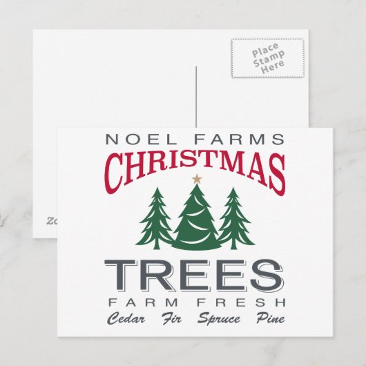 CHRISTMAS TREE FARM POSTKARTE (Vorne/Hinten)
