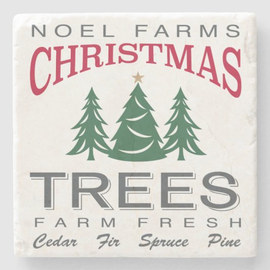 CHRISTMAS TREE FARM STEINUNTERSETZER (Vorderseite)