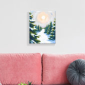 Christmas Tree Farm Watercolor Leinwanddruck (Insitu (Wohnzimmer))