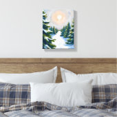 Christmas Tree Farm Watercolor Leinwanddruck (Insitu (Schlafzimmer))