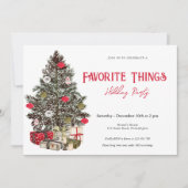 Christmas tree Favorite Things Einladung (Vorderseite)