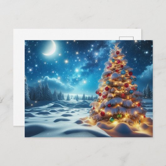 Christmas tree feiertagspostkarte (Vorne/Hinten)