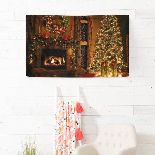 Christmas tree fireplace banner (Insitu)