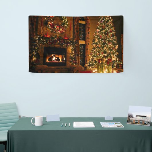 Christmas tree fireplace banner (Messeveranstaltung)