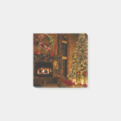 Christmas tree fireplace post-it klebezettel (Vorderseite)