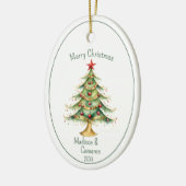 Christmas Tree First Christmas Together Name Year Keramik Ornament (Links)
