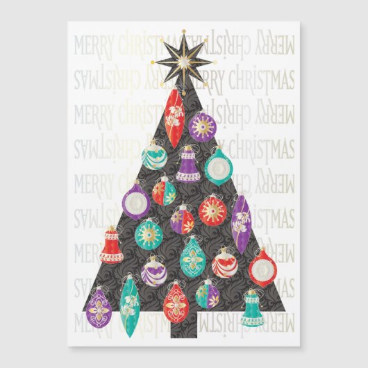 Christmas Tree Flat Magnet (Vorderseite)