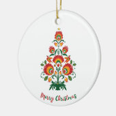 🎄 Christmas tree folklore [red, yellow] white Keramik Ornament (Links)