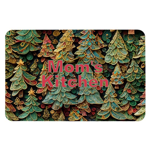 Christmas Tree Forest Whimsey Magnet (Horizontal)