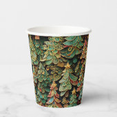 Christmas Tree Forest Whimsey Pappbecher (Rückseite)