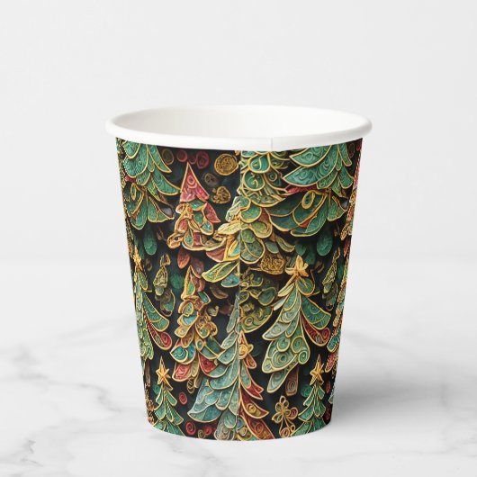 Christmas Tree Forest Whimsey Pappbecher (Rechts)