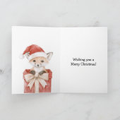 Christmas Tree Fox in a Box Karte (Innenseite)