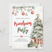 Christmas Tree Friendsmas Party Einladung (Vorderseite)