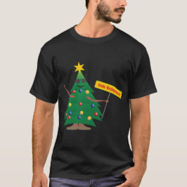 Christmas Tree Fröhliche Weihnachten Sign T-Shirt
