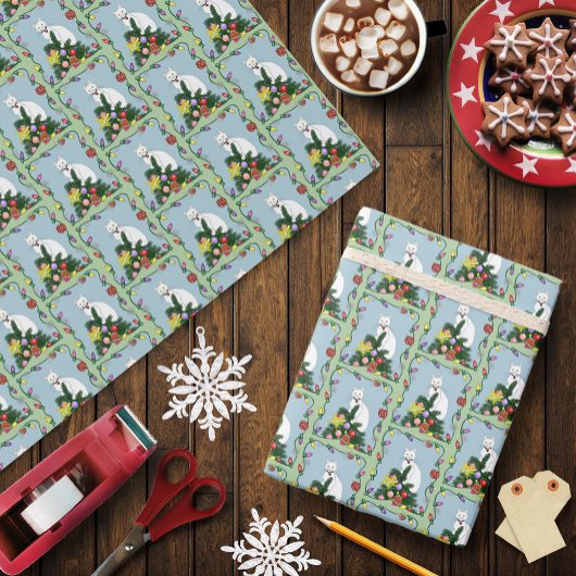 Christmas Tree Funny Cat Geschenkpapier