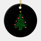Christmas Tree Gedicht - Weihnachtsfamilie Keramik Ornament (Vorne)