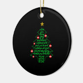 Christmas Tree Gedicht - Weihnachtsfamilie Keramik Ornament (Links)