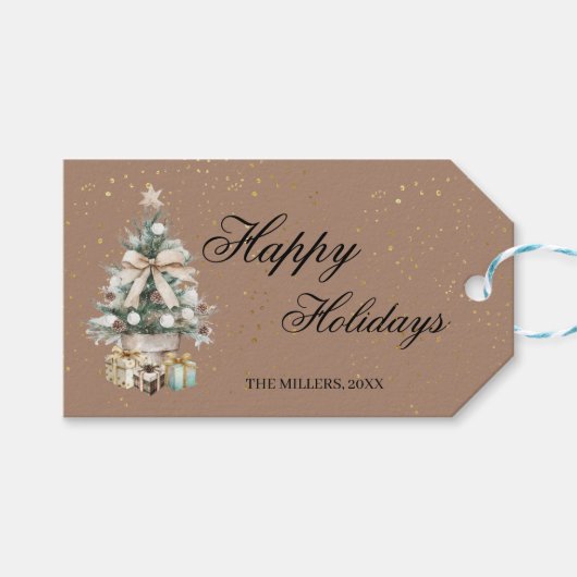 Christmas Tree Geschenkanhänger (Vorderseite (Horizontal))