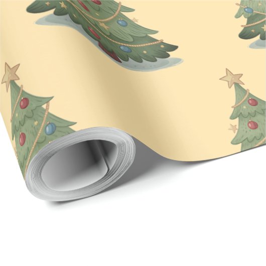 Christmas tree gift wrap geschenkpapier (Rolleneckpunkt)